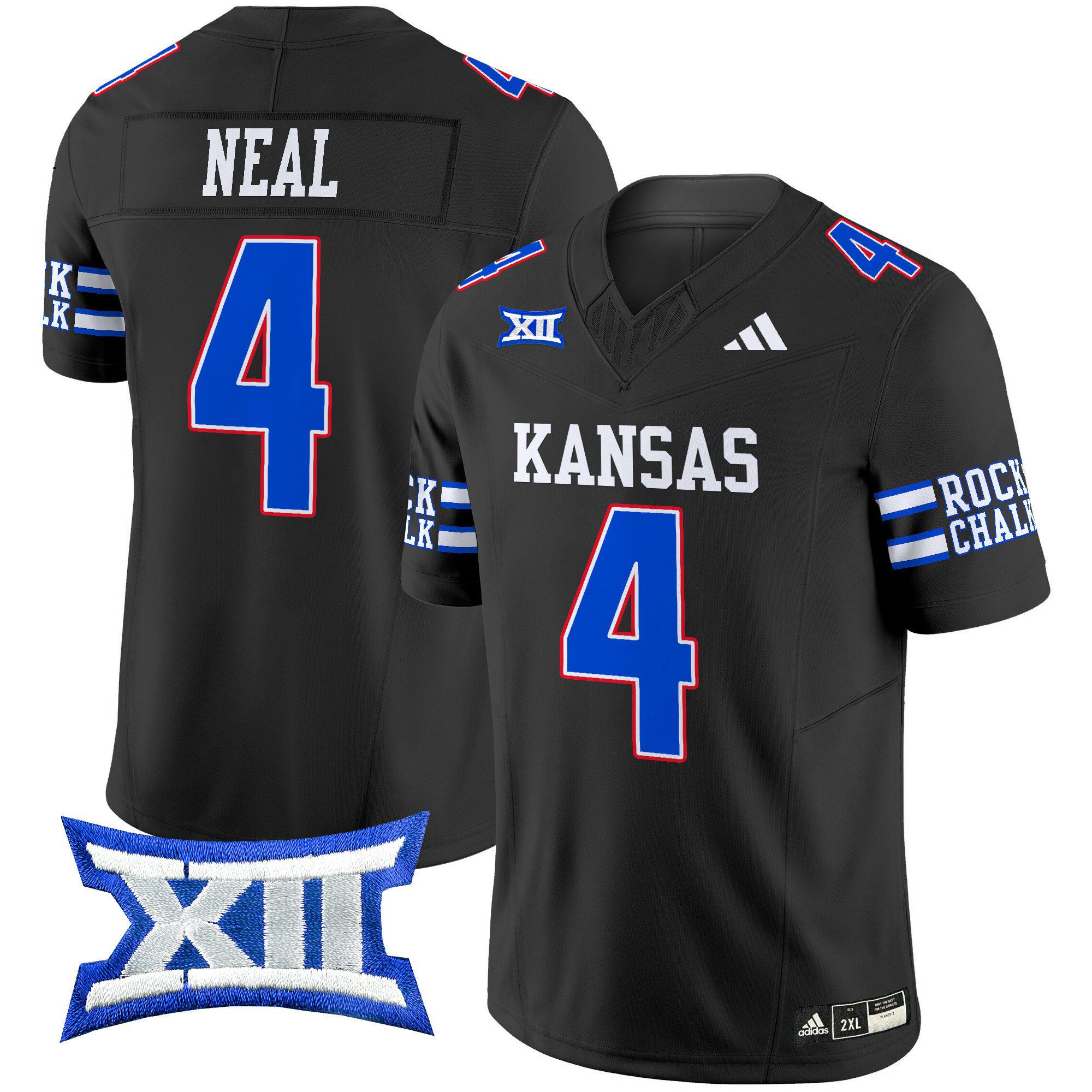 Men Kansas Jayhawks 4 Neal Black 2024 Vapor Limited NCAA Jersey